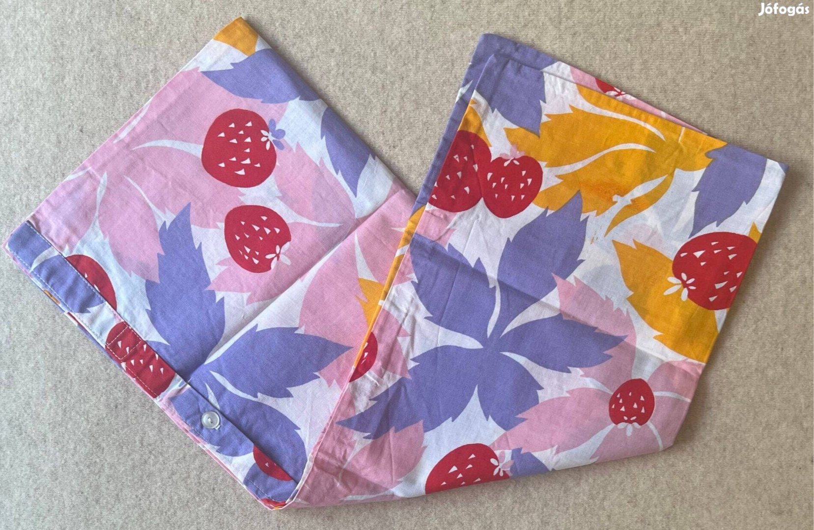 Ágynemű, félpárnahuzat epres, pamut