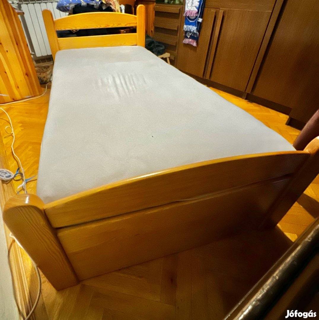 Ágyneműtartós ágy matraccal 90x200