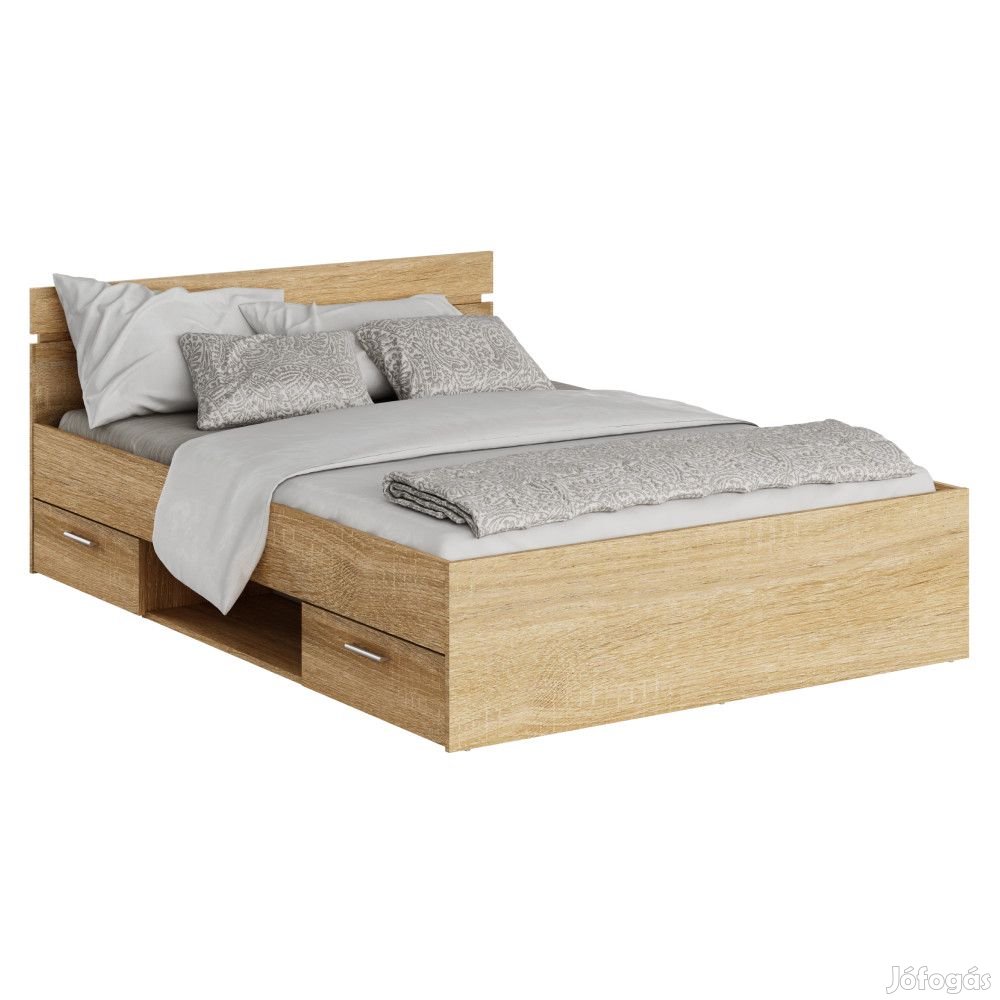 Ágyneműtartós franciaágy 140x200 0000338755