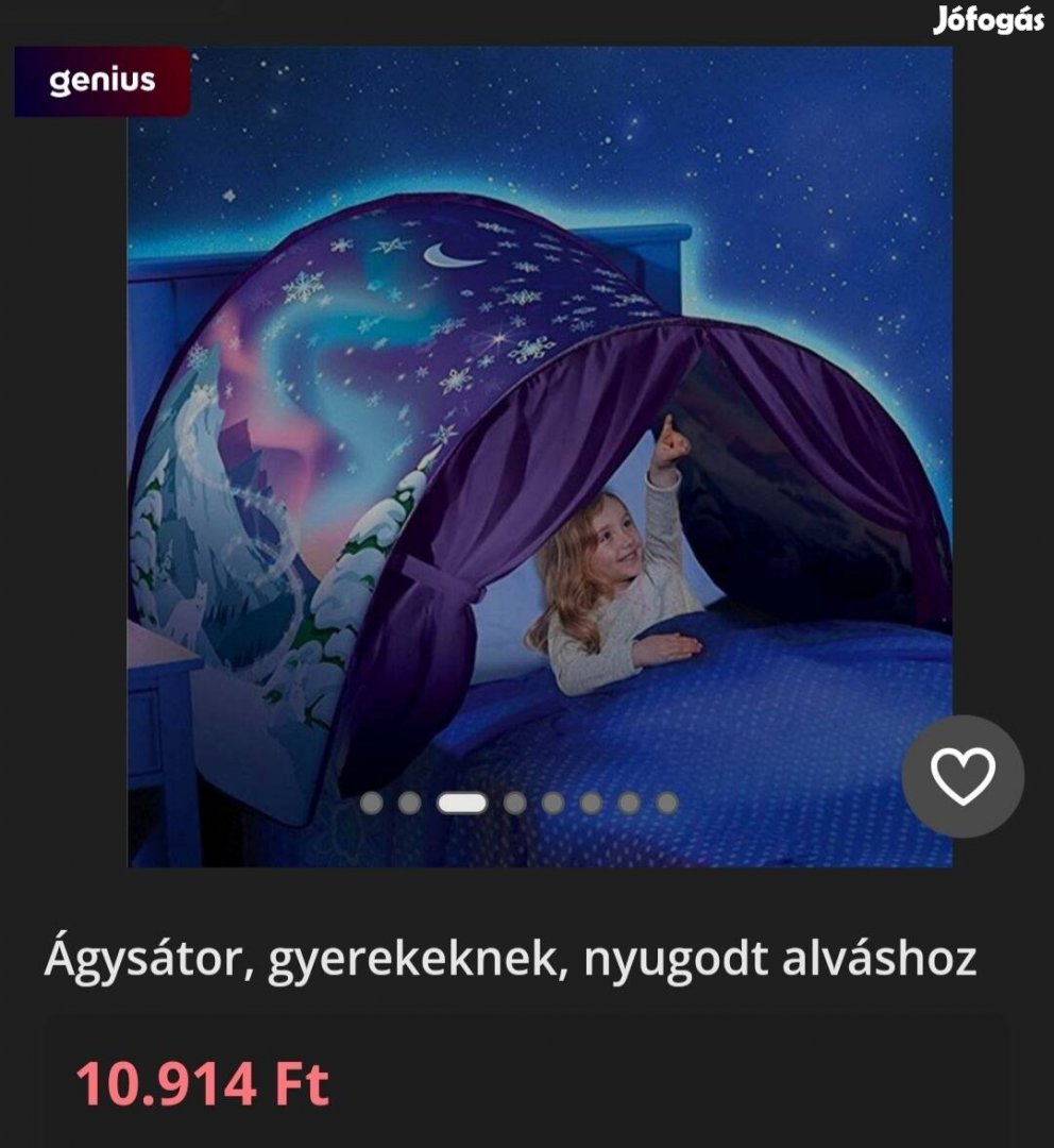 Ágysátor újszerű állapotban, tartójával