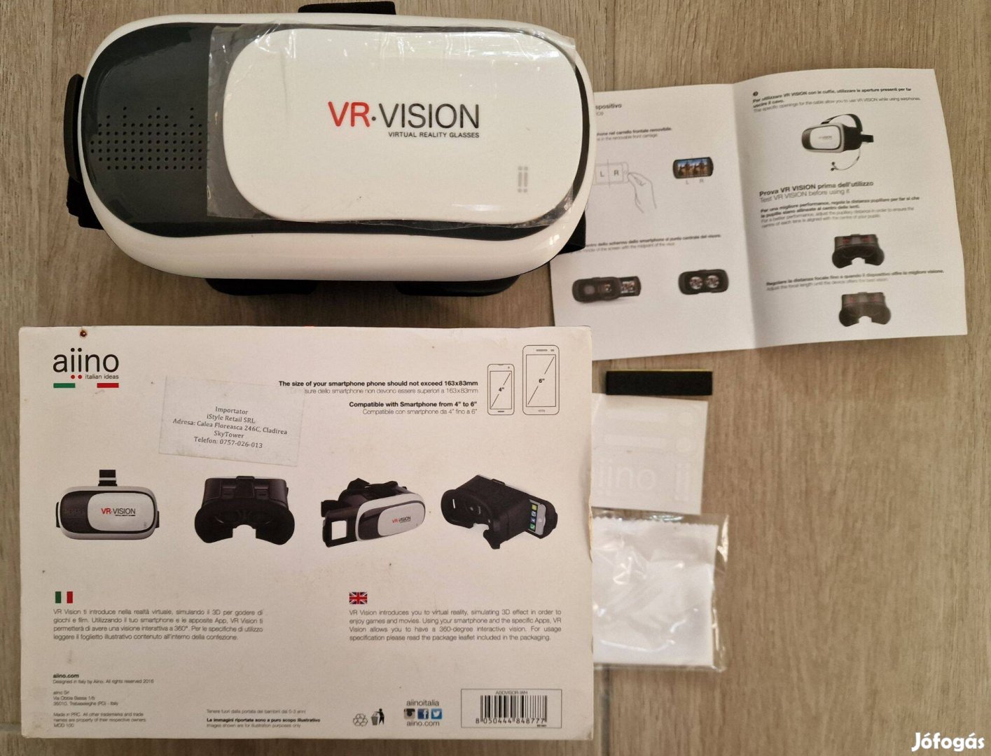 Aiino VR Vision 360° VR Szemüveg - új csomagolt