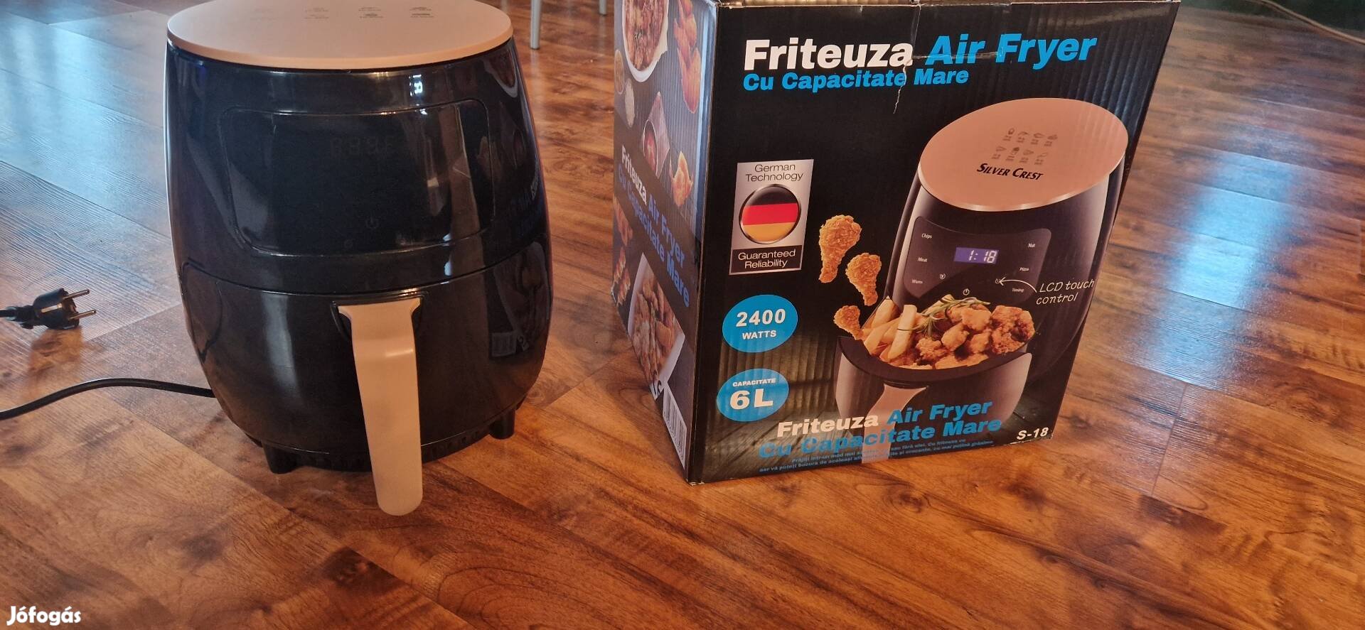 Air Fryer 6Literes 2400w os forró levegős sütő!