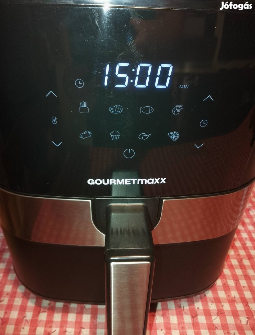 Air Fryer Gourmetmaxx forrólevegős sütő 6,2L + sütőpapír