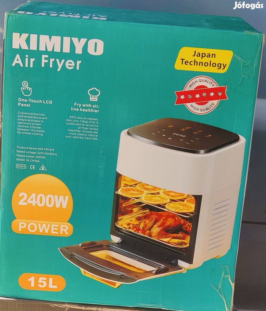 Air Fryer forro levegös olaj nélküli sütő 2400W 15L