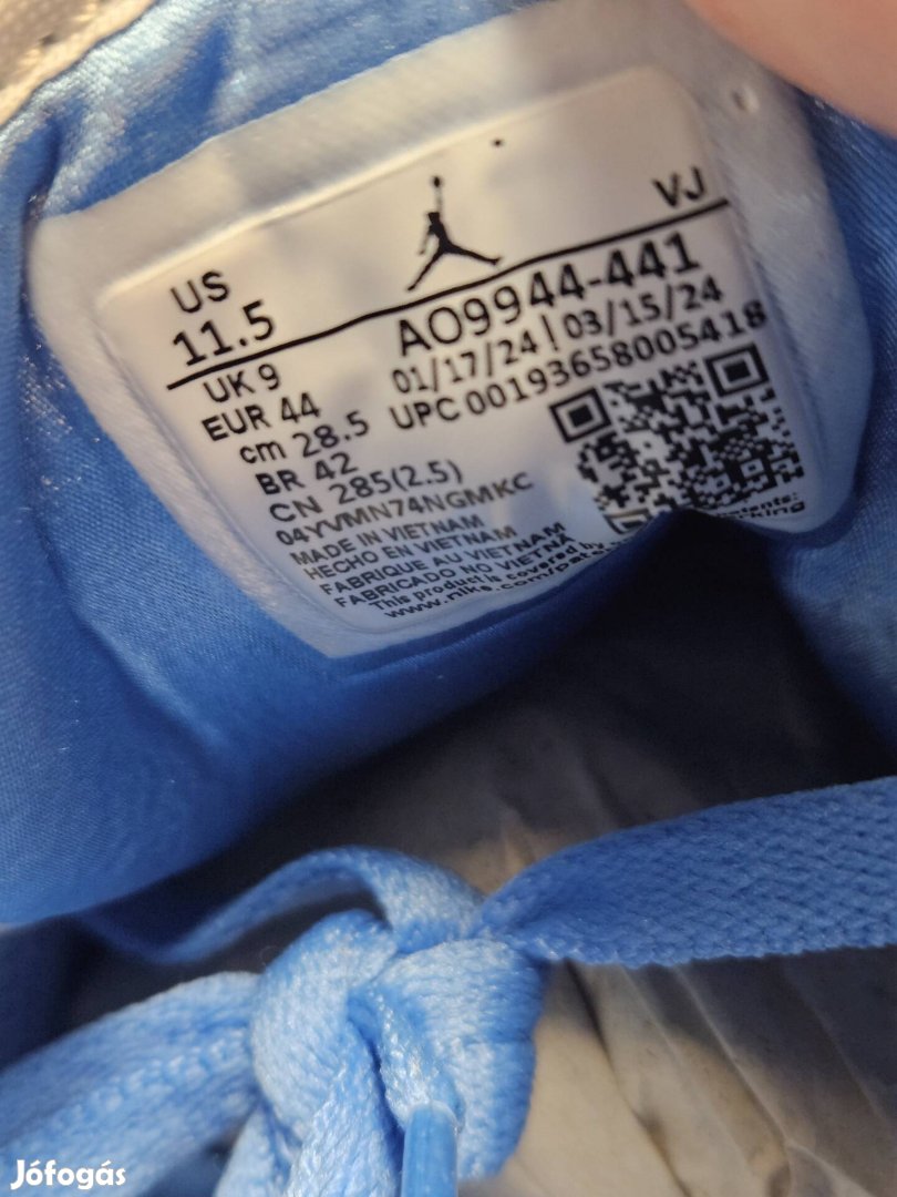 Air Jordan 1 Low UNC utcai cipő 44 extra akciós ár