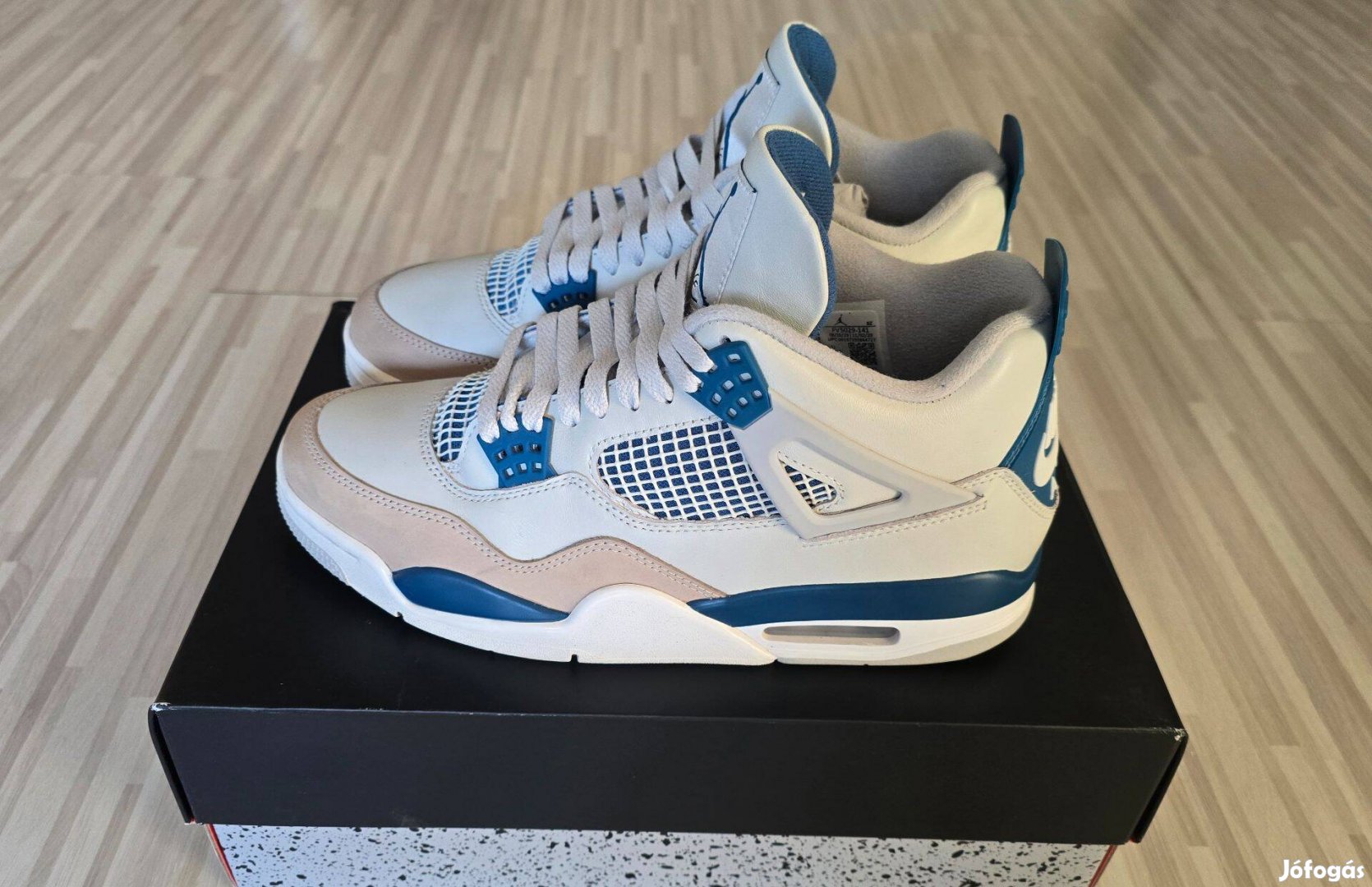 Air Jordan 4 Retro Off White Military Blue 44 újszerű