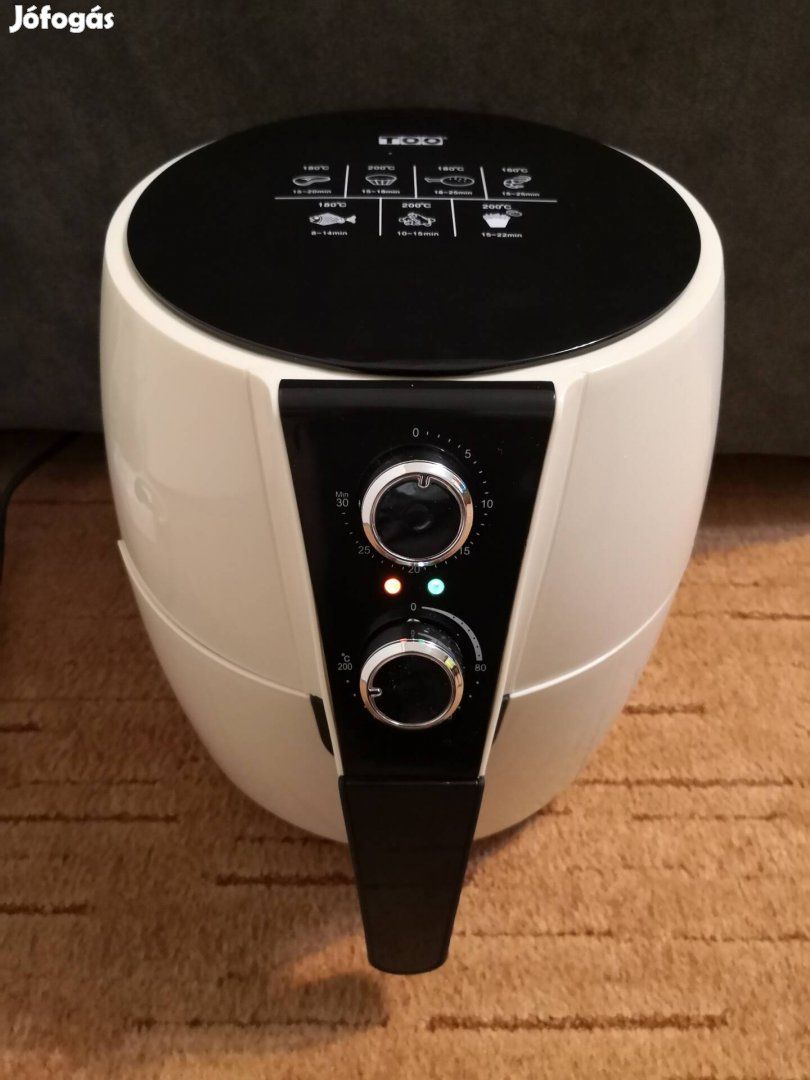 Air fryer 4,5 literes bézs színben 
