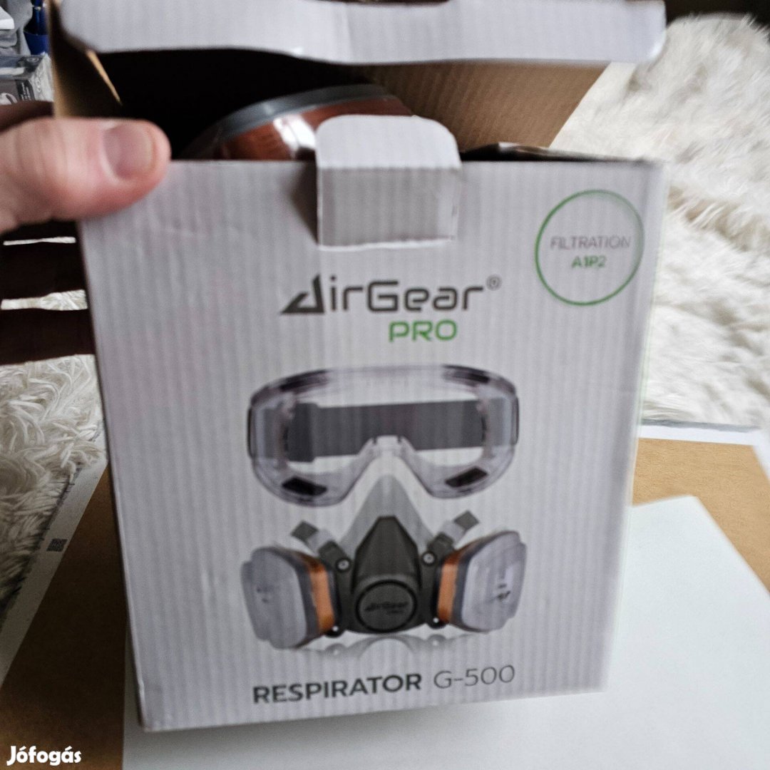 Airgearpro G-500 légzőkészülék A1P2 szűrővel új dobozos