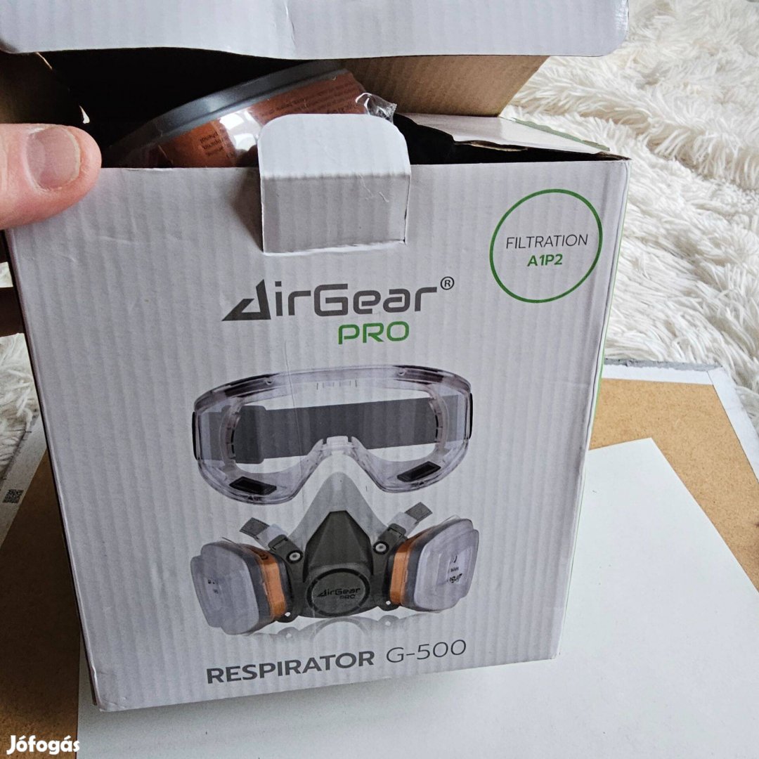 Airgearpro G-500 légzőkészülék A1P2 szűrővel új dobozos
