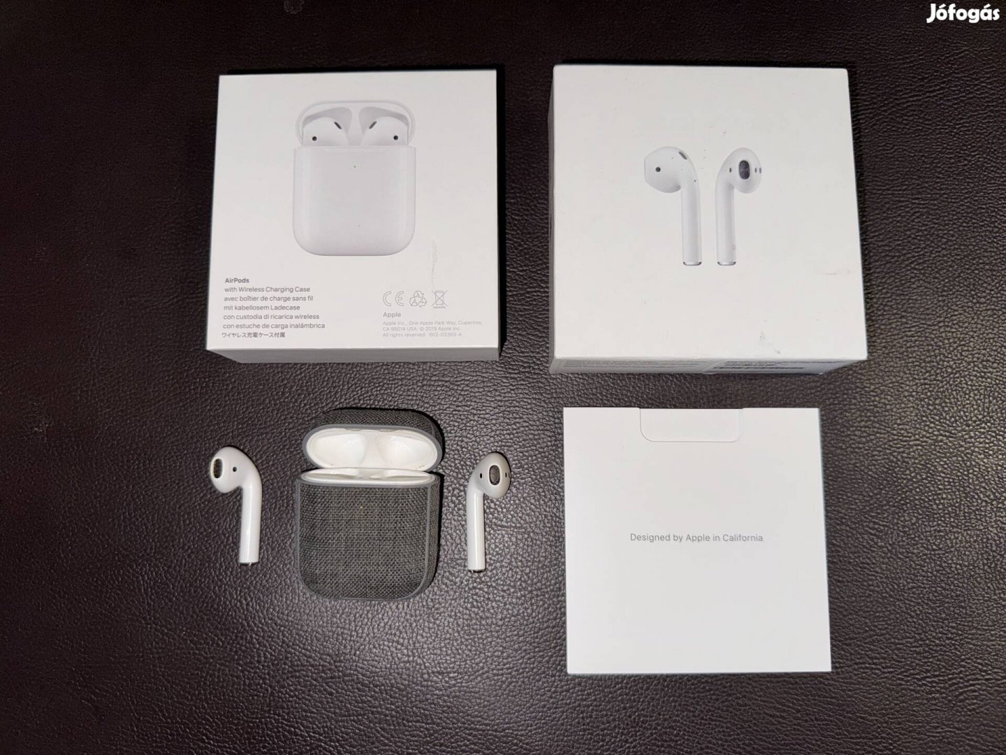 Airpods 2 vezeték nélküli töltőtokkal + védőtokkal eladó