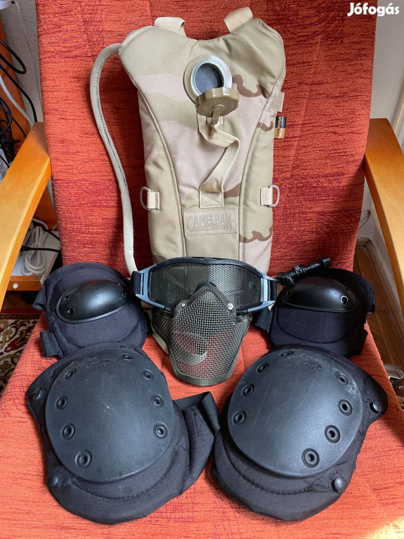 Airsoft felszerelés (Camelbak 3L, MIL-TEC)