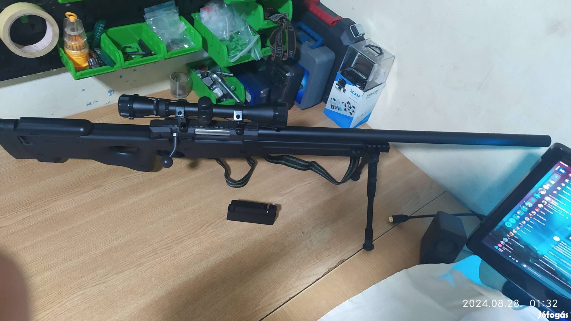 Airsoft mesterlövész L96 távcső bipod