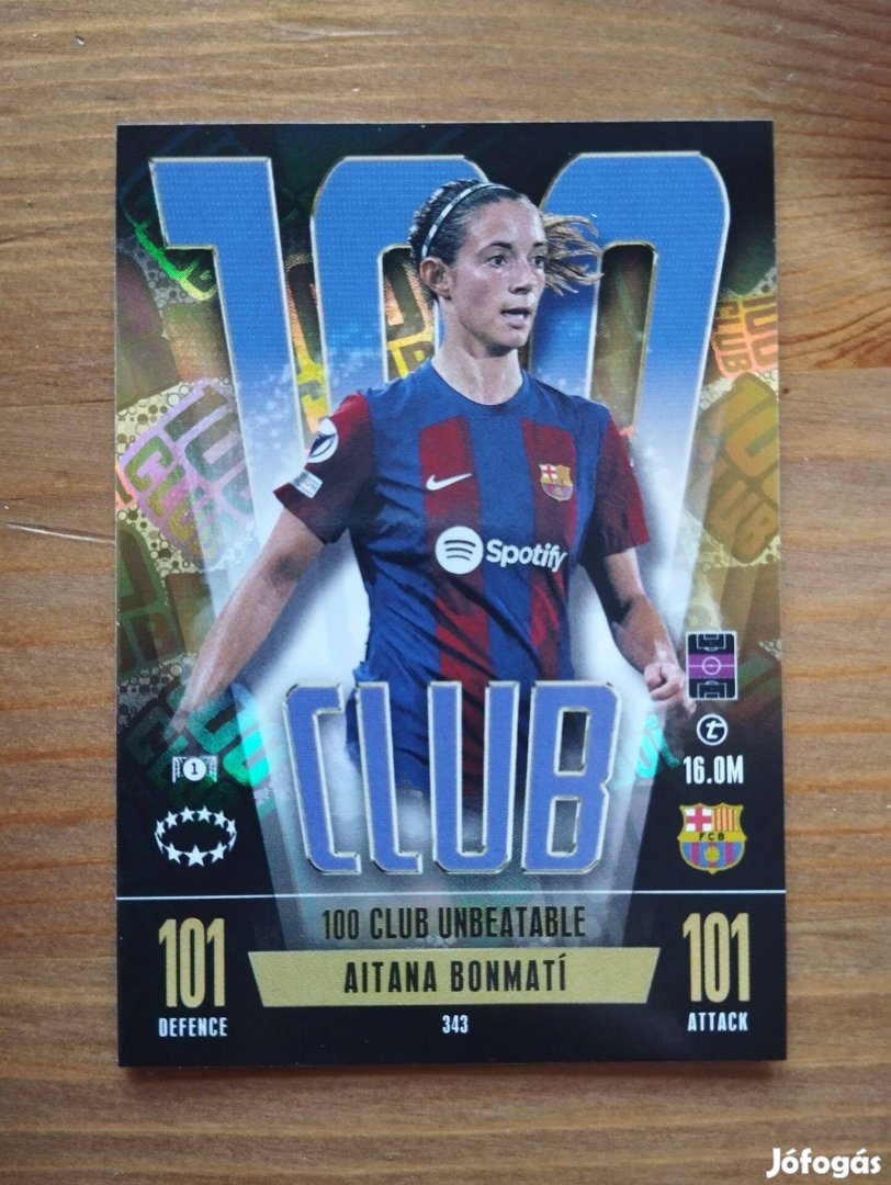 Aitana Bonmati (Barcelona) 100 Club Női Bajnokok Ligája 2023 kártya