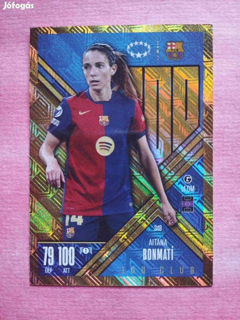 Aitana Bonmati (Barcelona) 100 Club Uwcl BL 2025 Extra focis kártya