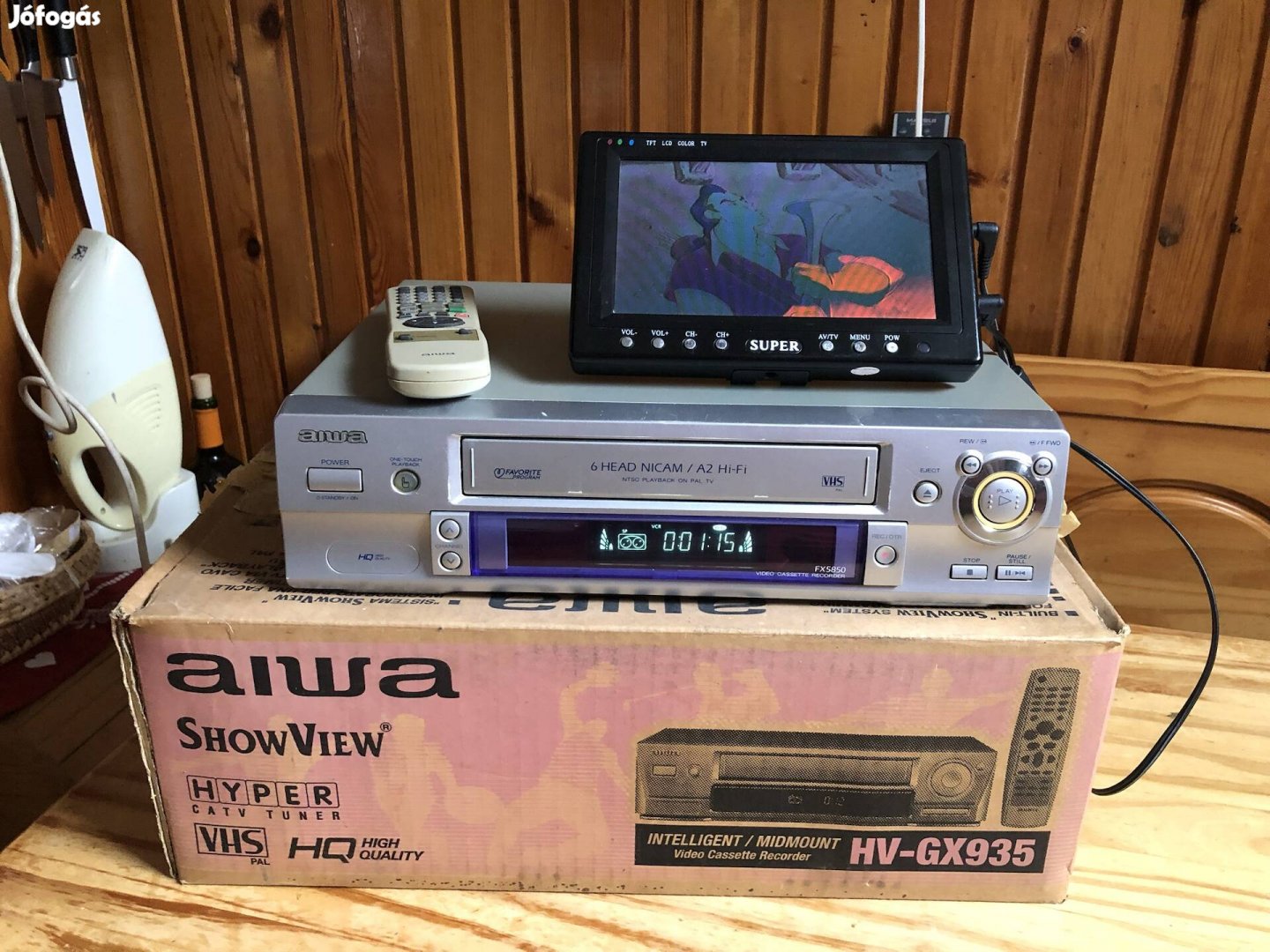 Aiwa 6 fejes hifi sztereo VHS videó recorder 