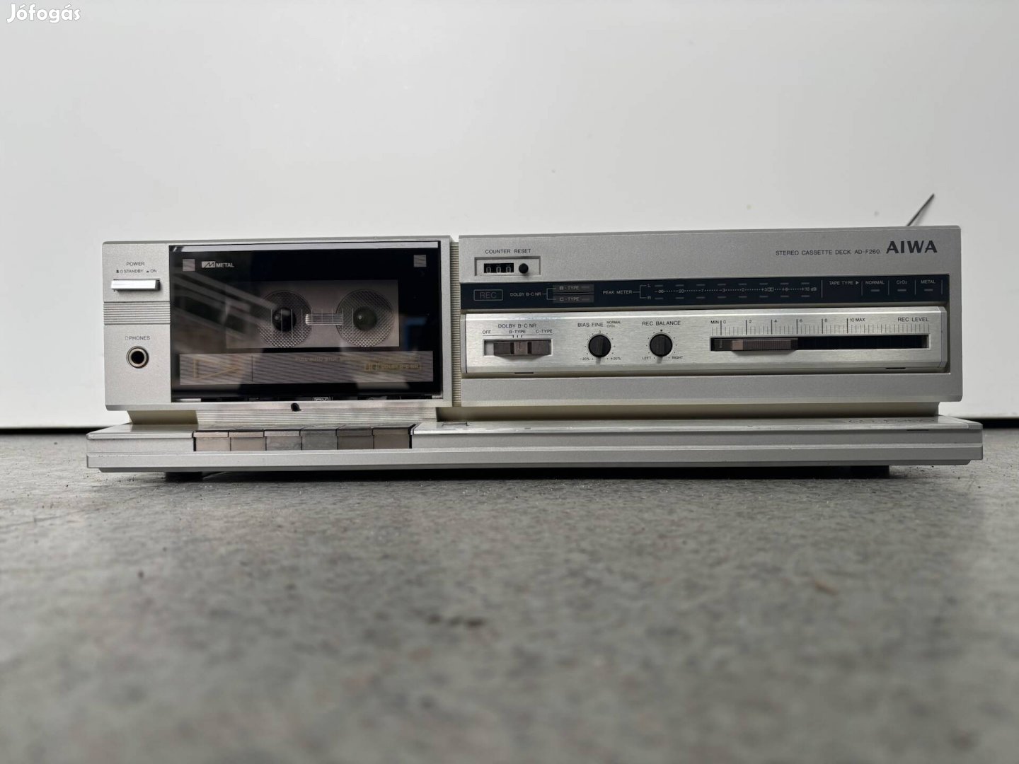 Aiwa Ad-F260 - Ezüst sztereó kazettás deck 