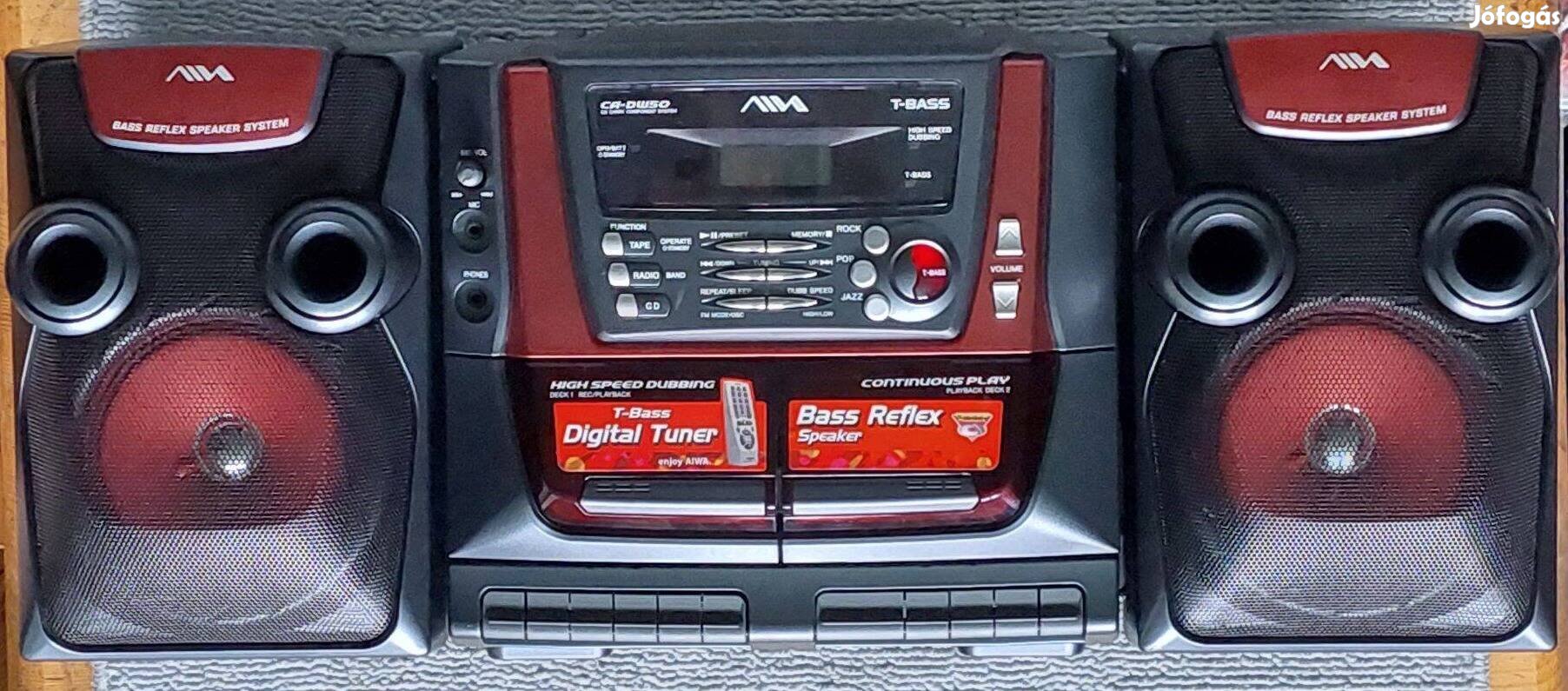 Aiwa CA-DW50 Sztereó Rádió AMFM CD Lejátszó Kazettás MAGNÓ