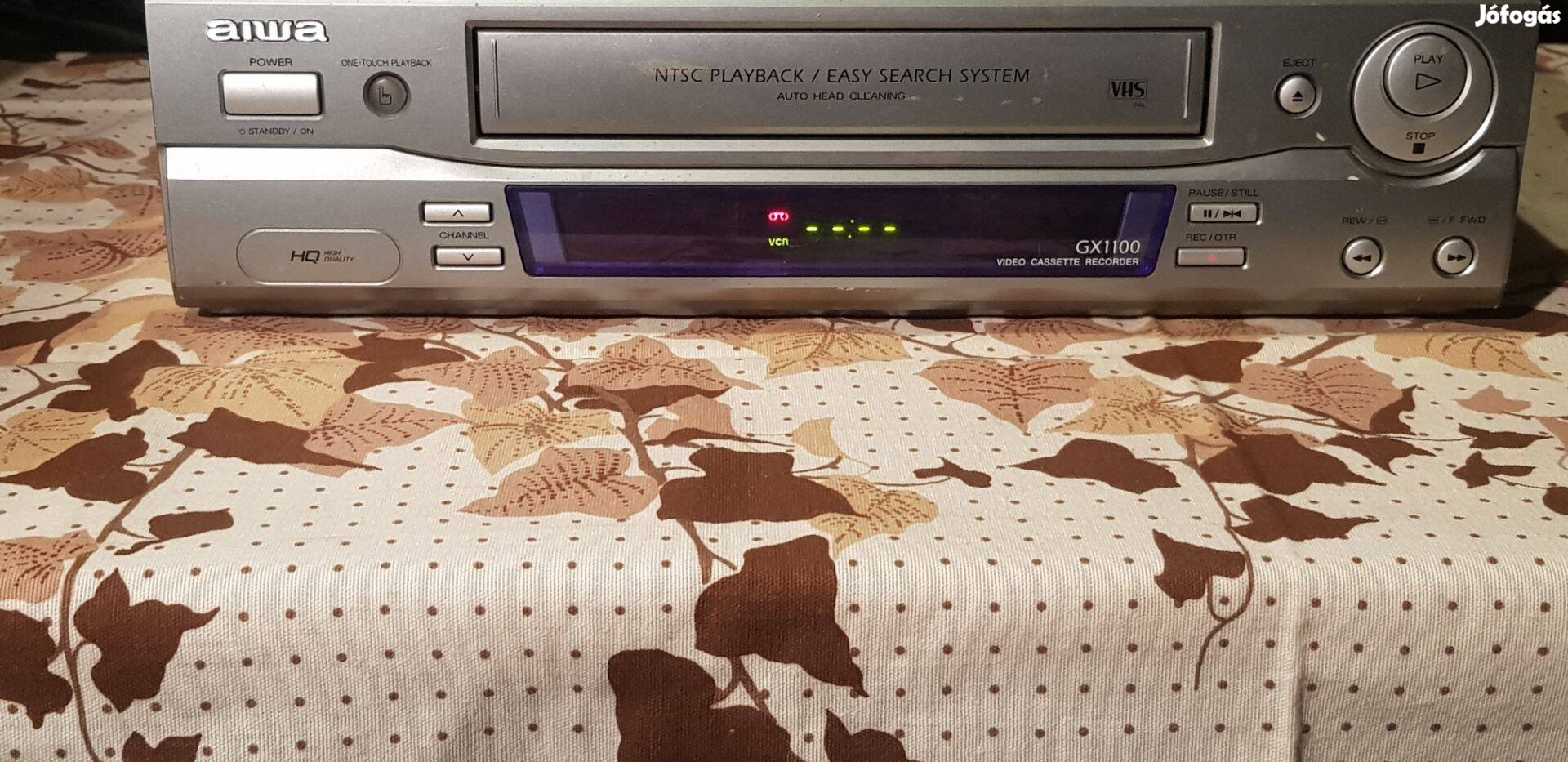 Aiwa Gx1100 felvevő videó magnó Vhs Sony Philips Samsung LG 70