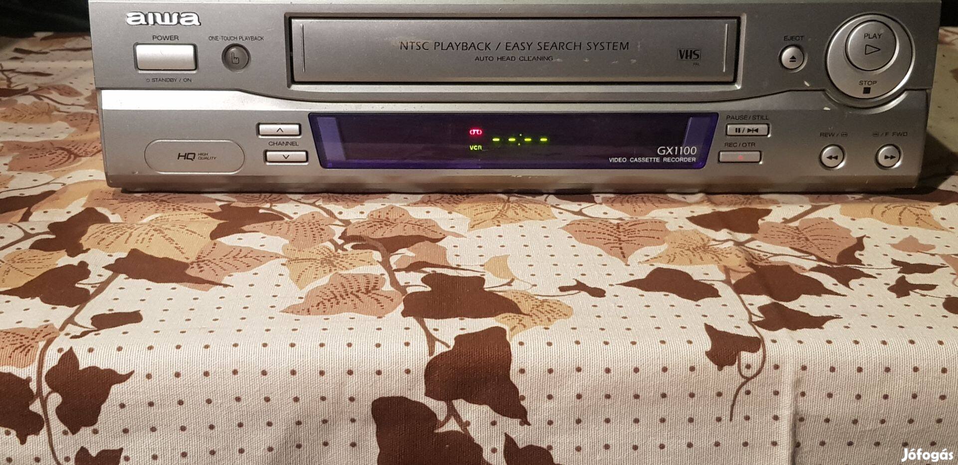 Aiwa Gx1100 felvevő videó magnó Vhs Sony Philips Samsung LG 9