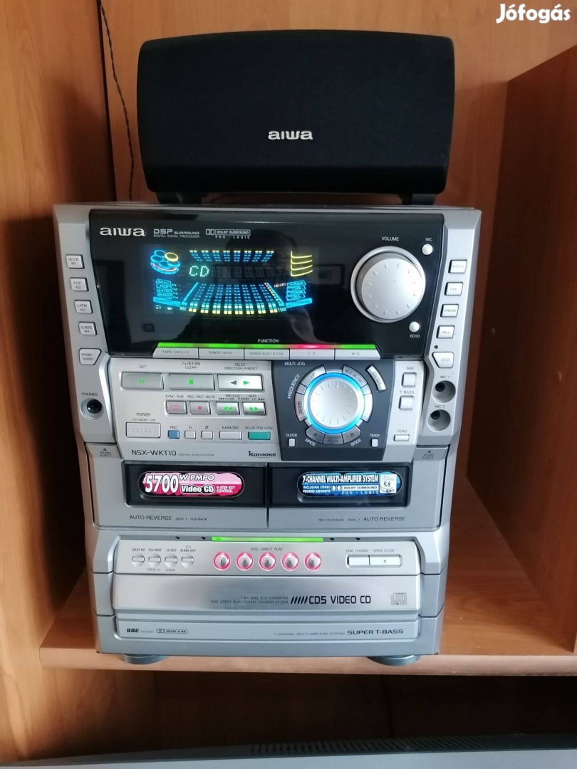 Aiwa Hifi Torony Combo 5.1 hangfalakkal eladó