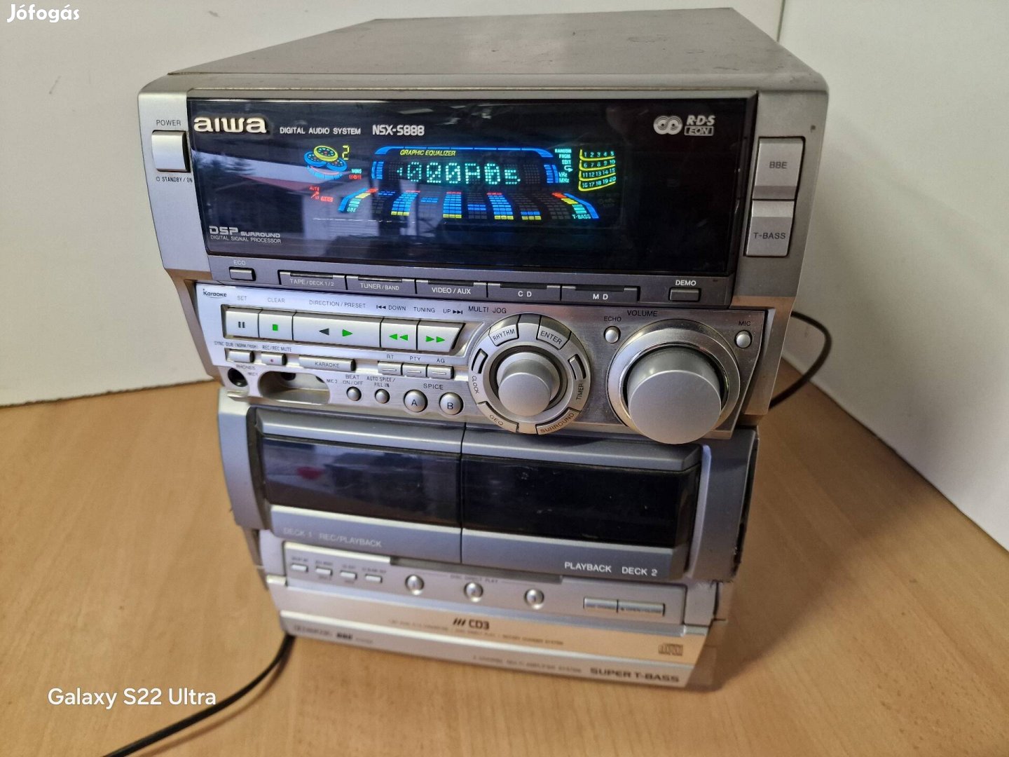 Aiwa Nsx-S888 hibás hifi torony hangfalak nélkül 