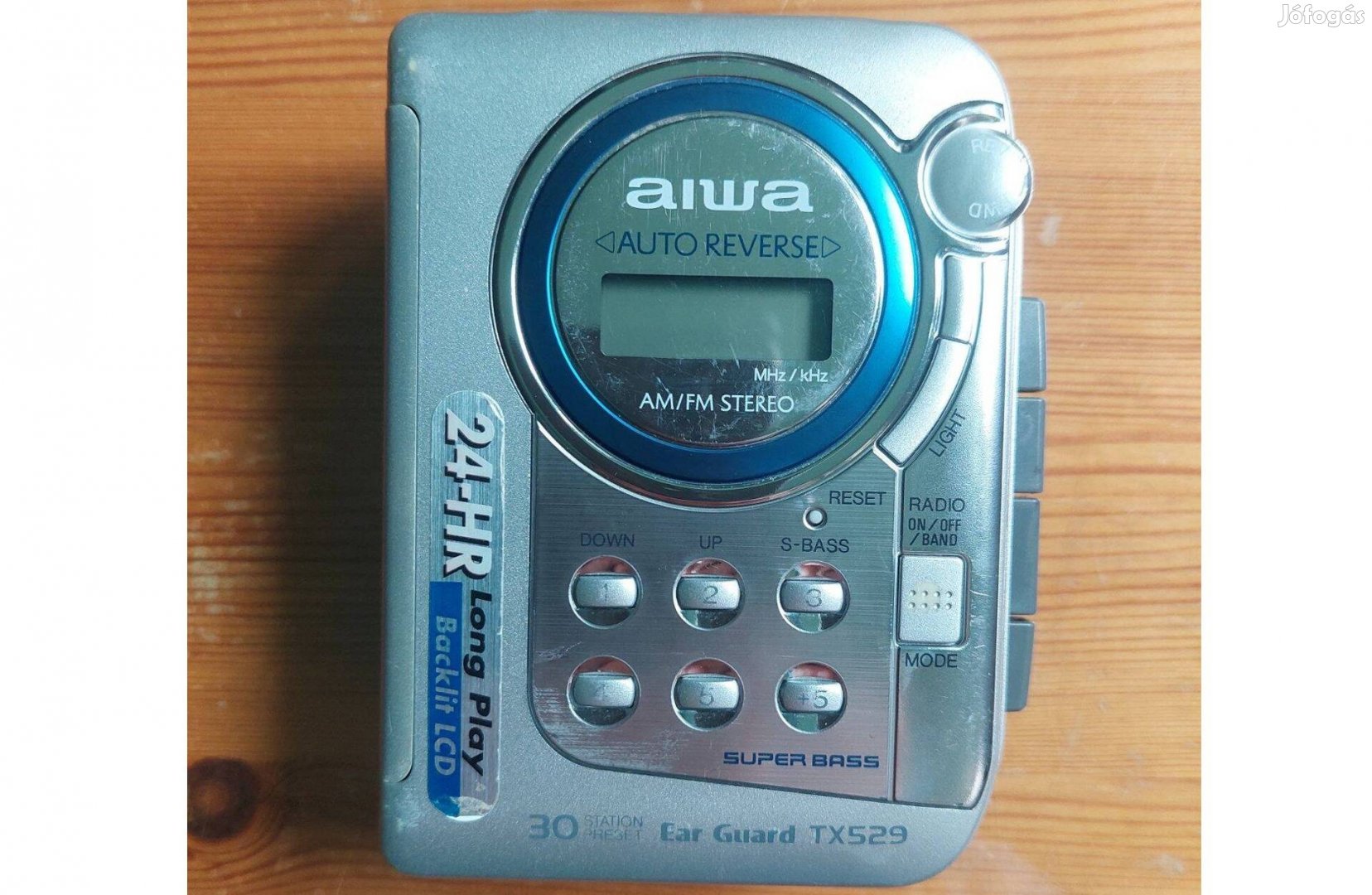 Aiwa TX529 Sztereó Rádió ODA-Vissza Játszó Walkman Kazettás MAGNÓ Aiwa