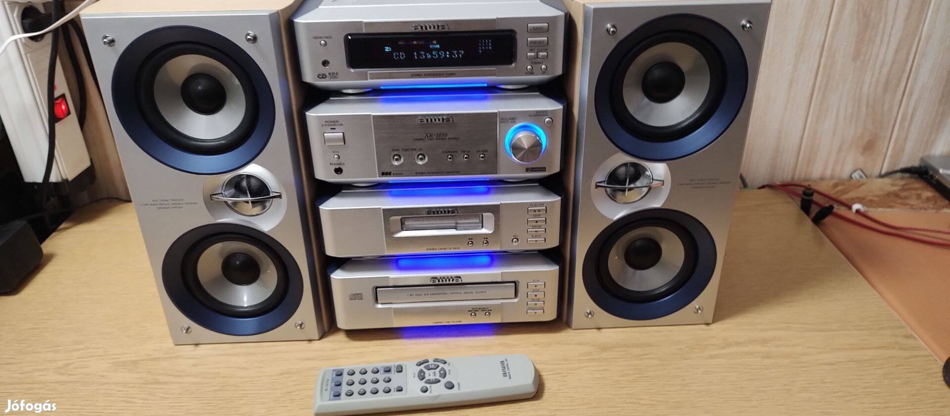 Aiwa XR-M99 hi-fi torony működő állapotban