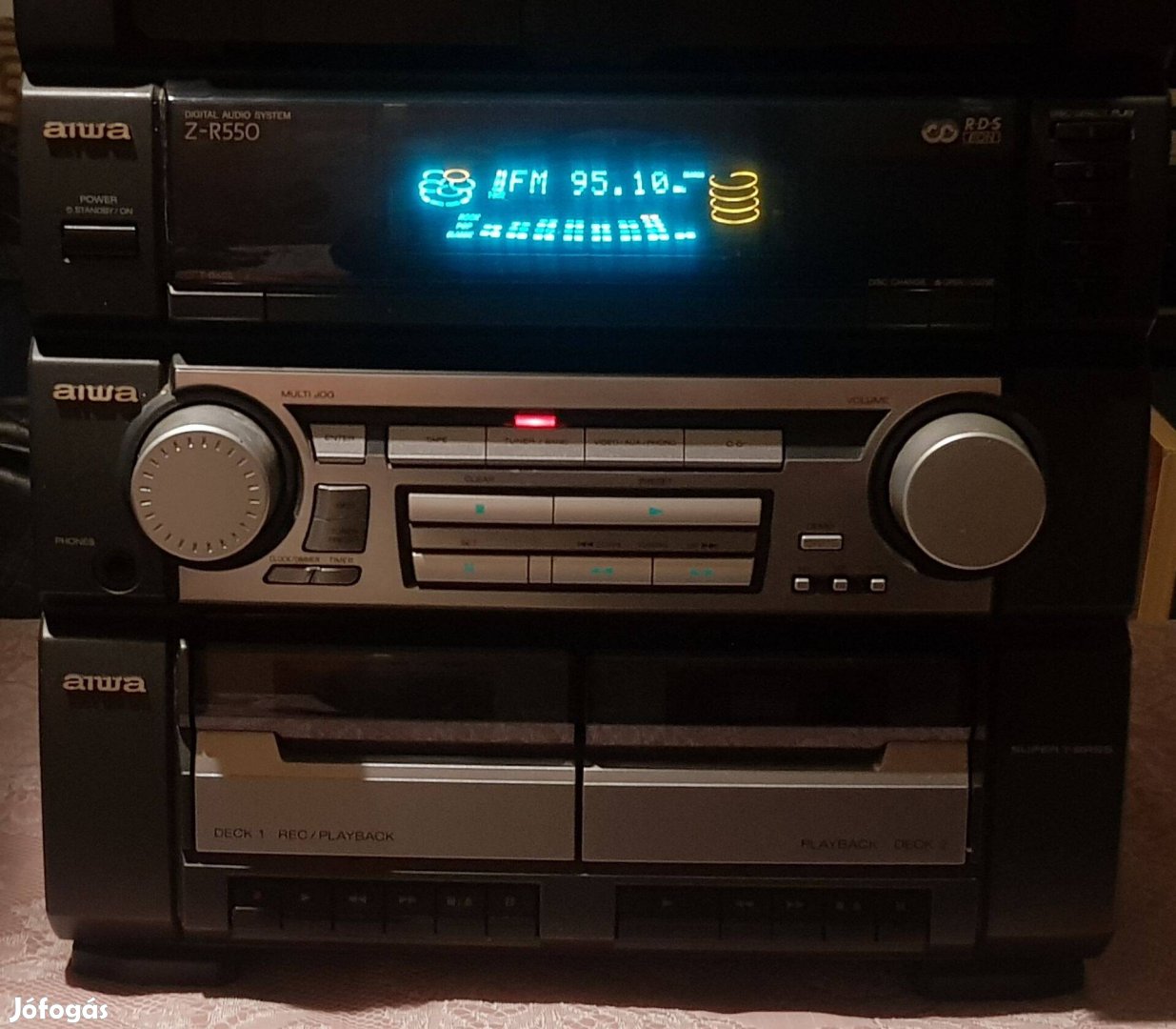 Aiwa nagyteljesítményű hifi deck aux c sony, lg, samsung, philips