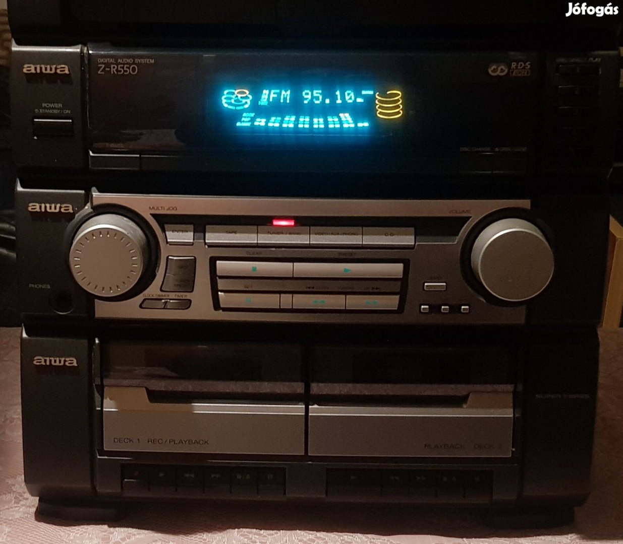 Aiwa nagyteljesítményű hifi deck aux l sony lg panasonic samsung