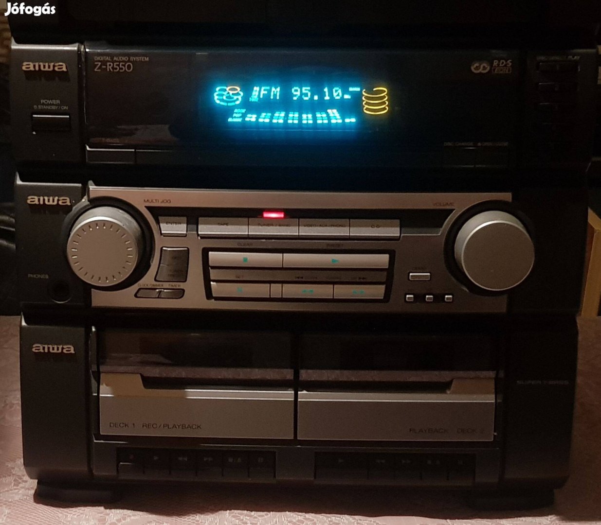 Aiwa nagyteljesítményű hifi deck aux sony lg