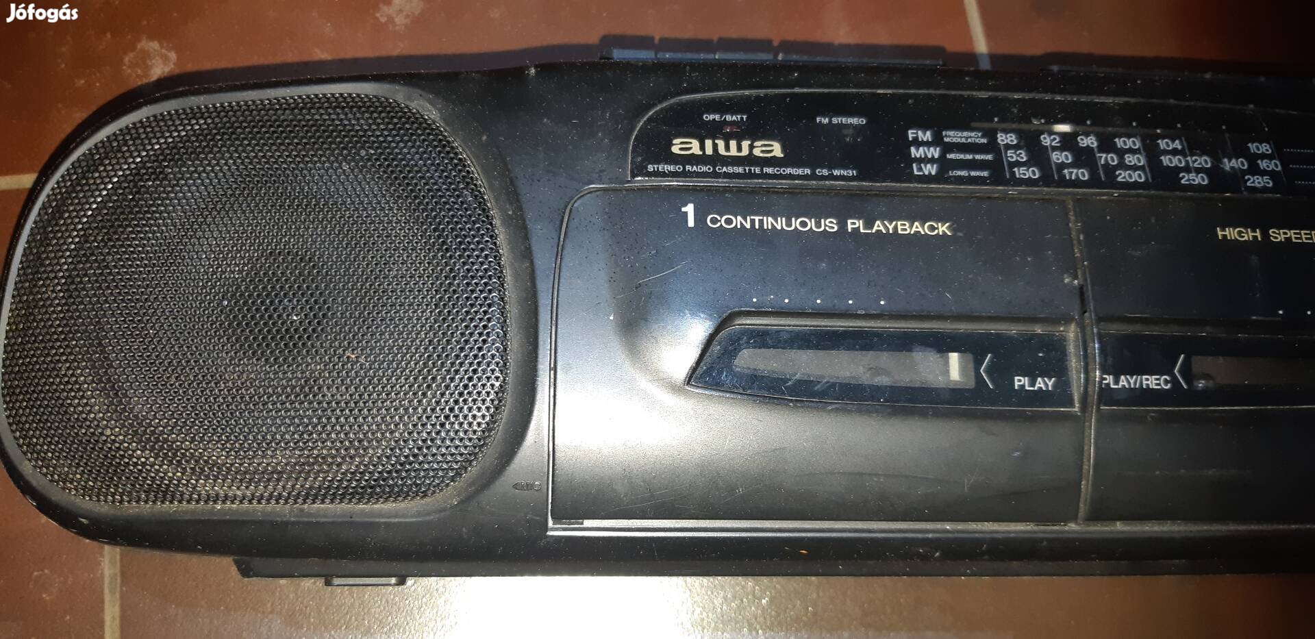 Aiwa stereo boombox rádiomagnó