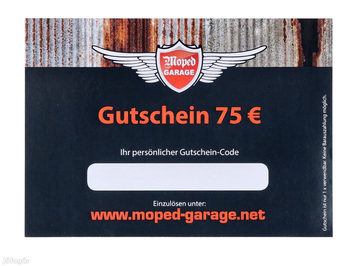 Ajándékutalvány 75.-  a Moped Garagetól