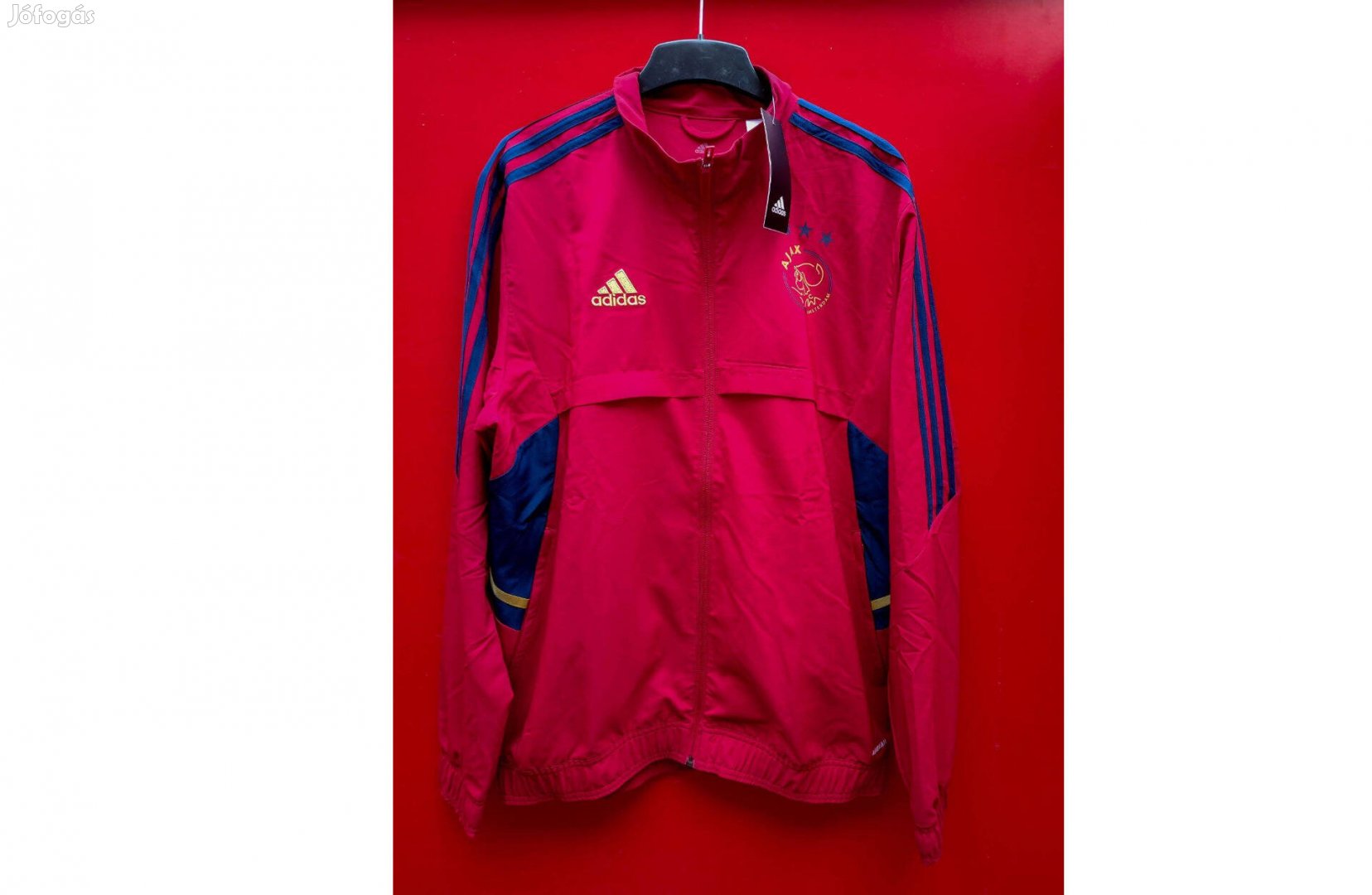 Ajax Amsterdam bordó kék eredeti adidas cipzáras felső (M)