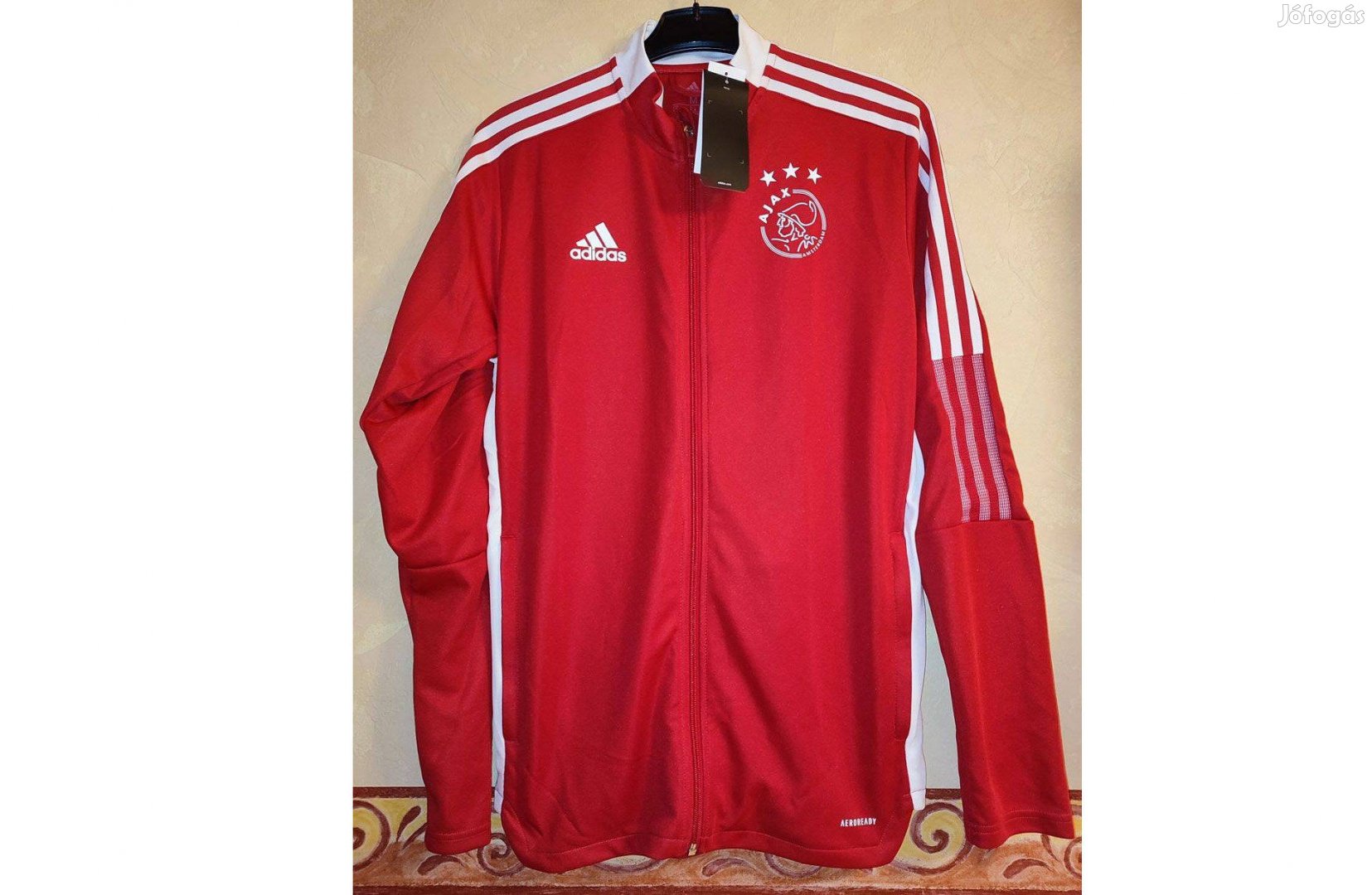 Ajax Amsterdam eredeti adidas piros fehér cipzáras felső (M)