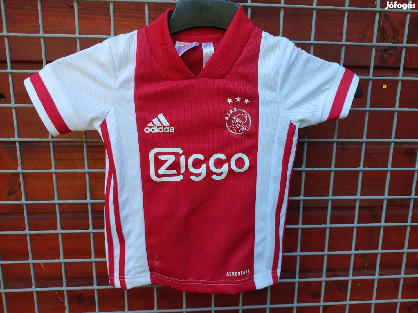 Ajax Amsterdam eredeti adidas piros fehér gyerek mez (98)