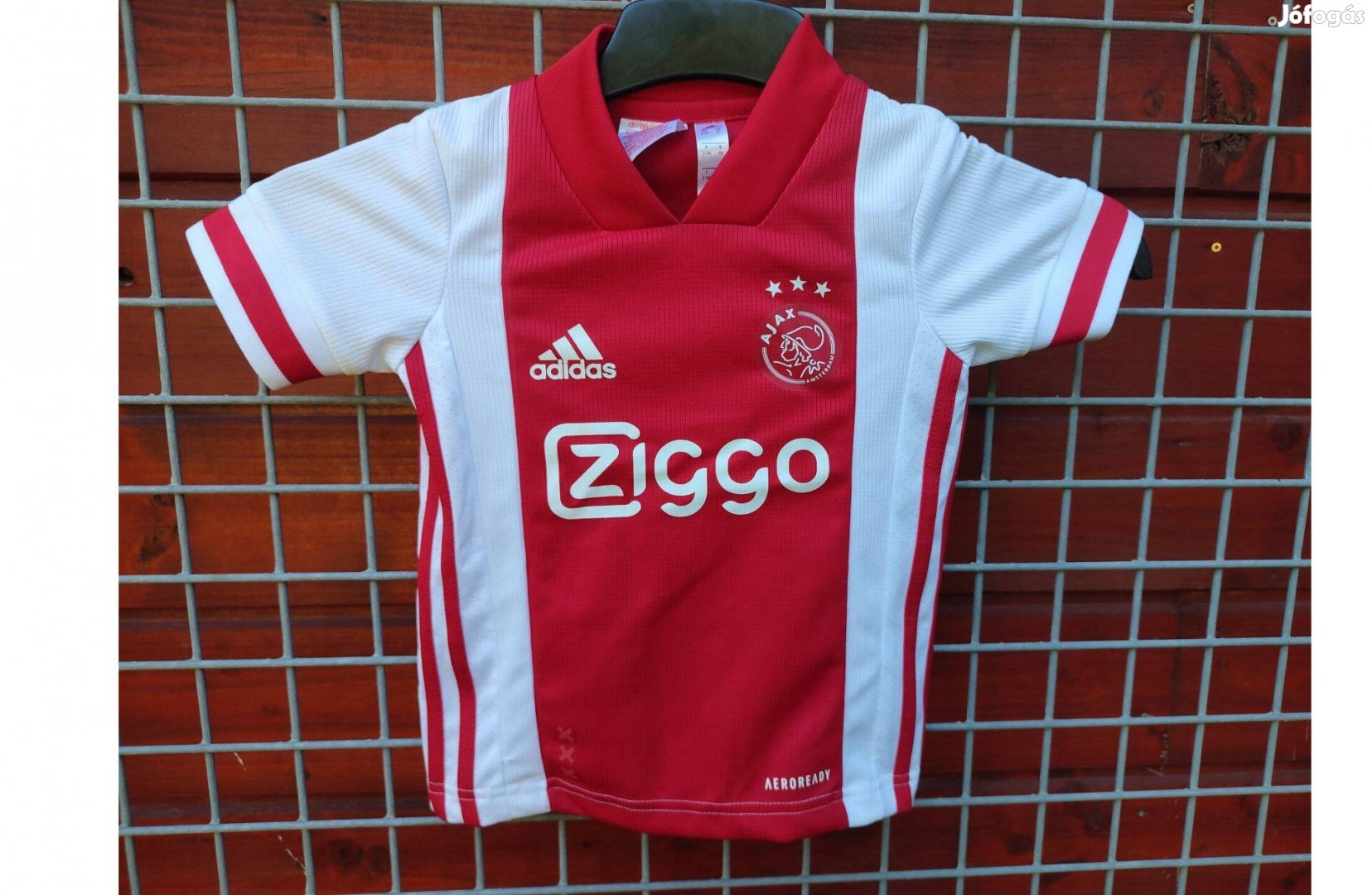 Ajax Amsterdam eredeti adidas piros fehér gyerek mez (98-as)