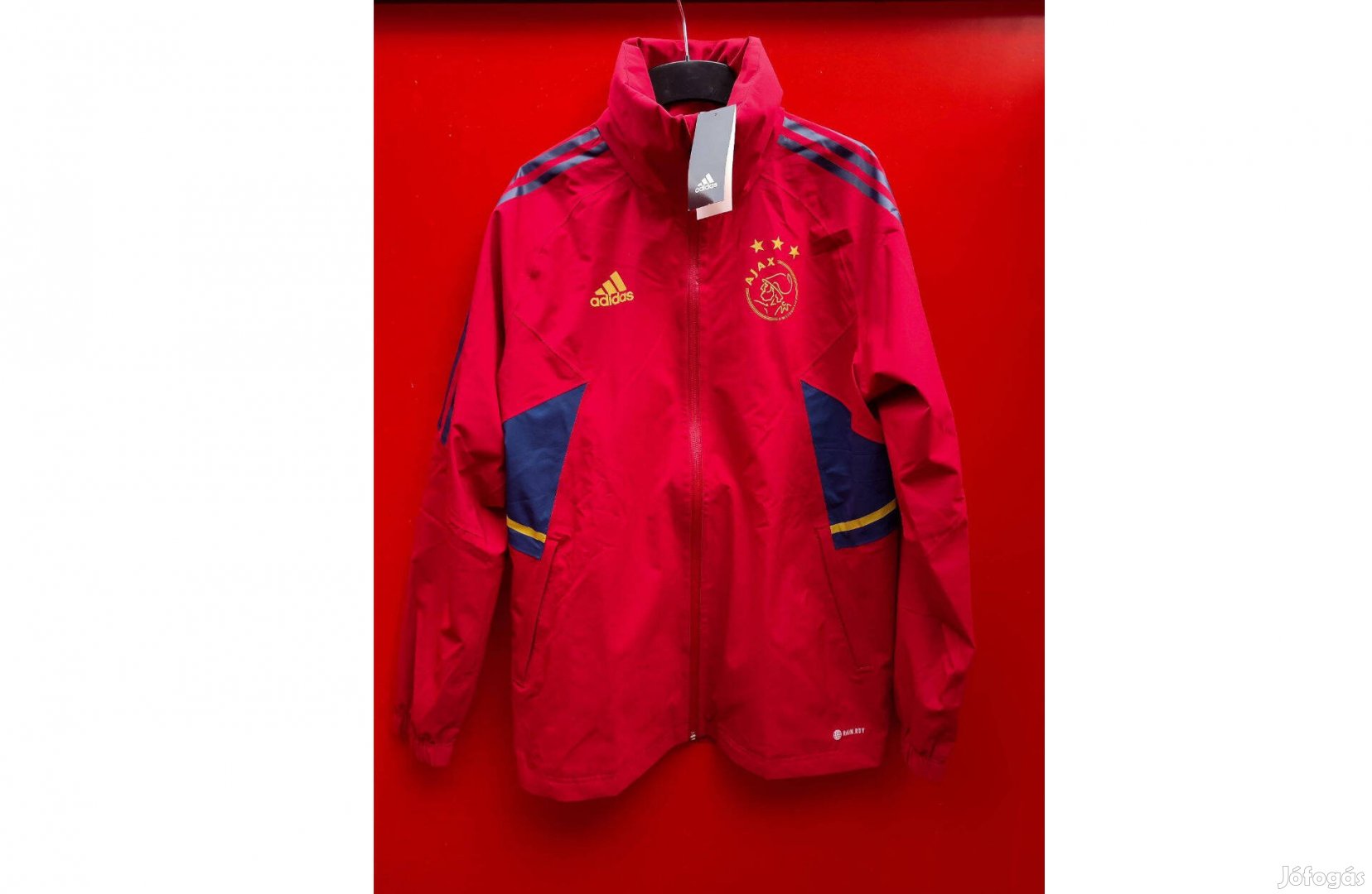 Ajax Amsterdam eredeti adidas piros kék kapucnis dzseki (M)