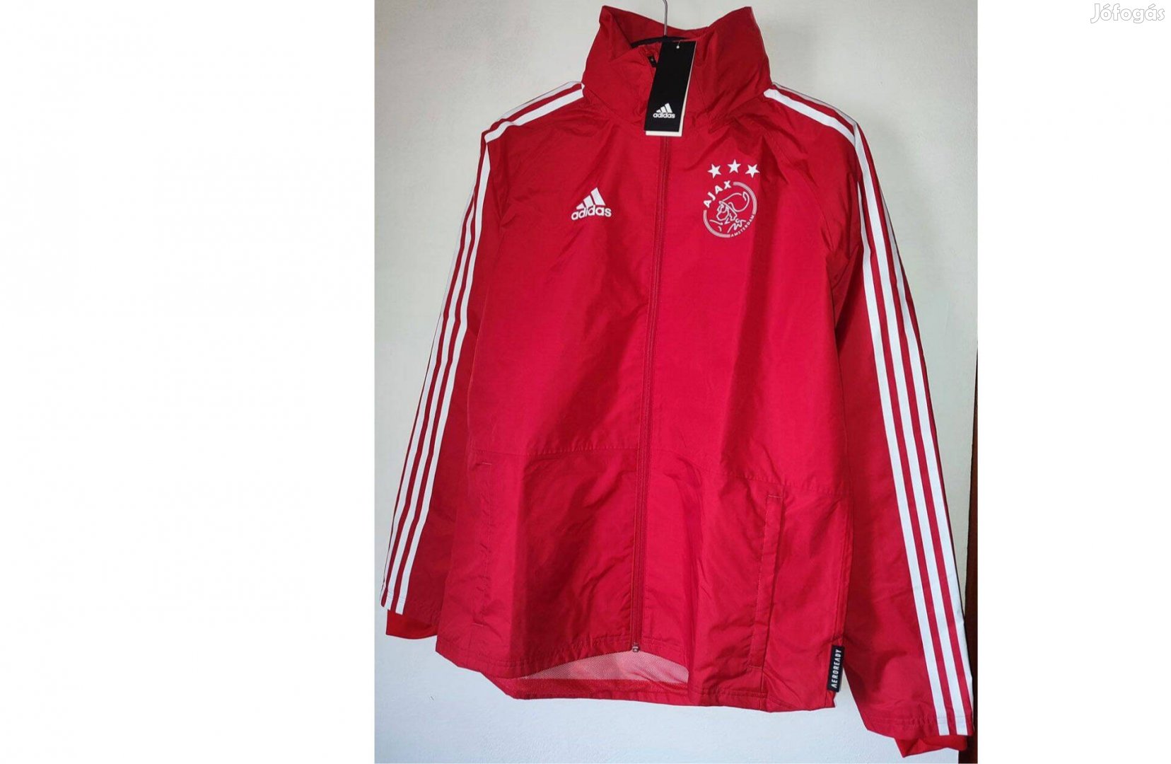 Ajax Amsterdam piros eredeti adidas kapucnis szélkabát (M)