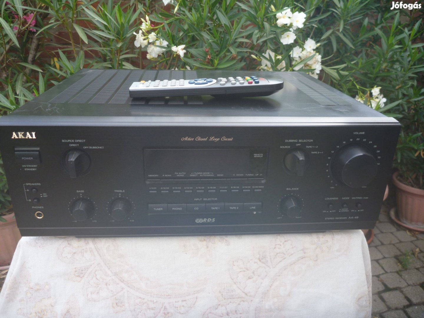 Akai AA-49 RDS rádióerősítő távirányítóval