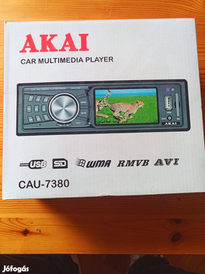 Akai CAU-7380 autó rádió SD/MMC, USB TFT digitális kijelző
