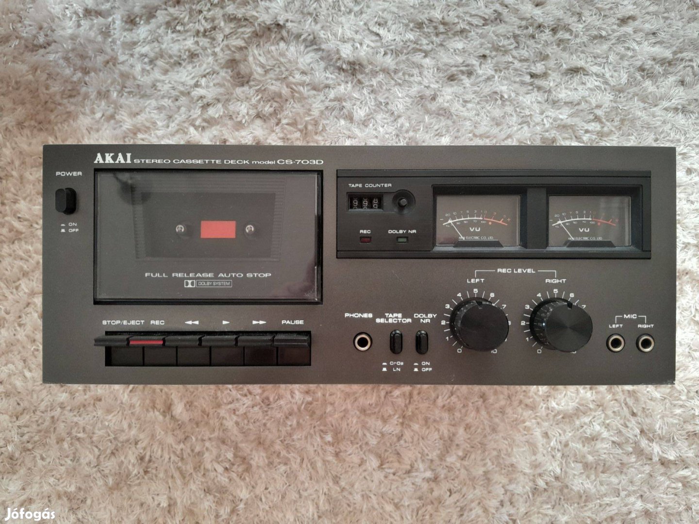 Akai CS-703D deck, magnó, kazettásmagnó, magnókazetta