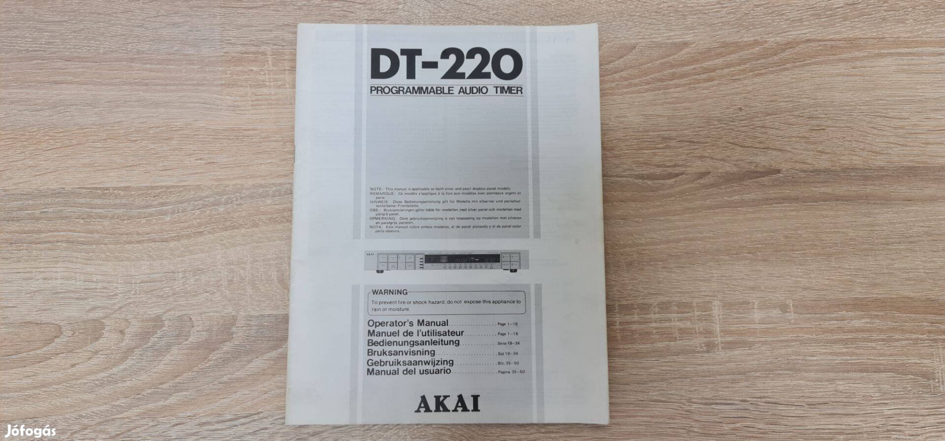 Akai DT-220 Timer használati útmutató (Manual)