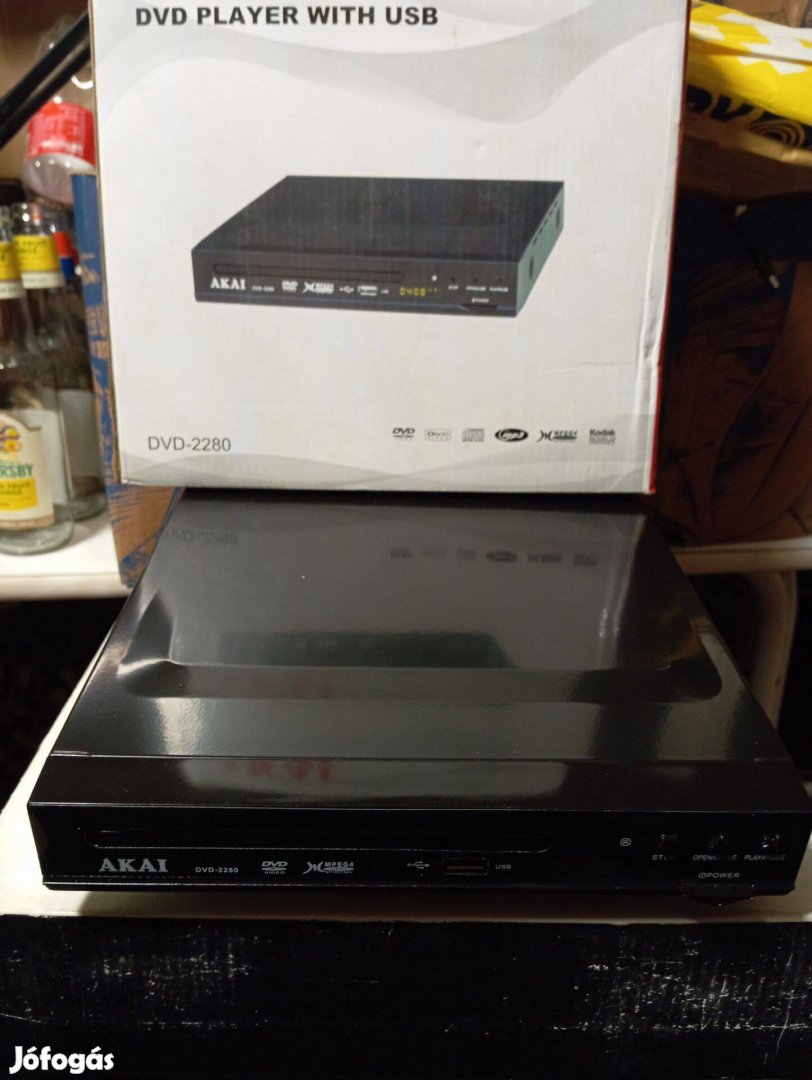 Akai DVD lejátszó 2280 ingyenes szállítással Divix MPEG4 USB CD