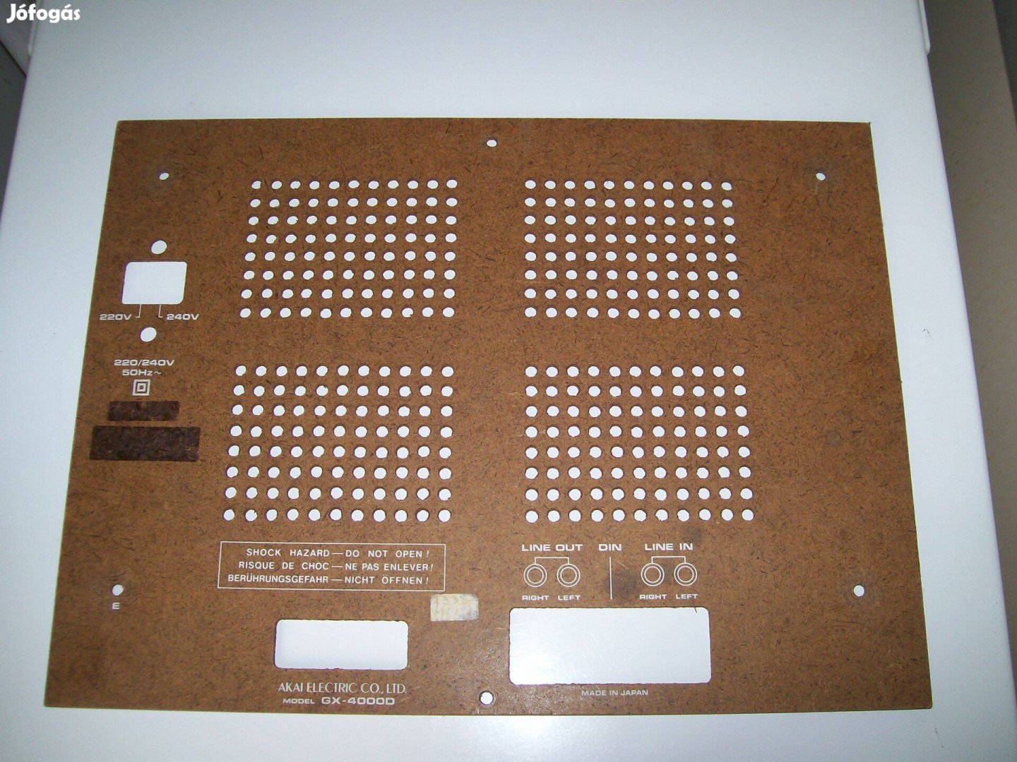 Akai Gx-4000D magnó farost hátlap lemeze bontásból - Hódmezővásárhely
