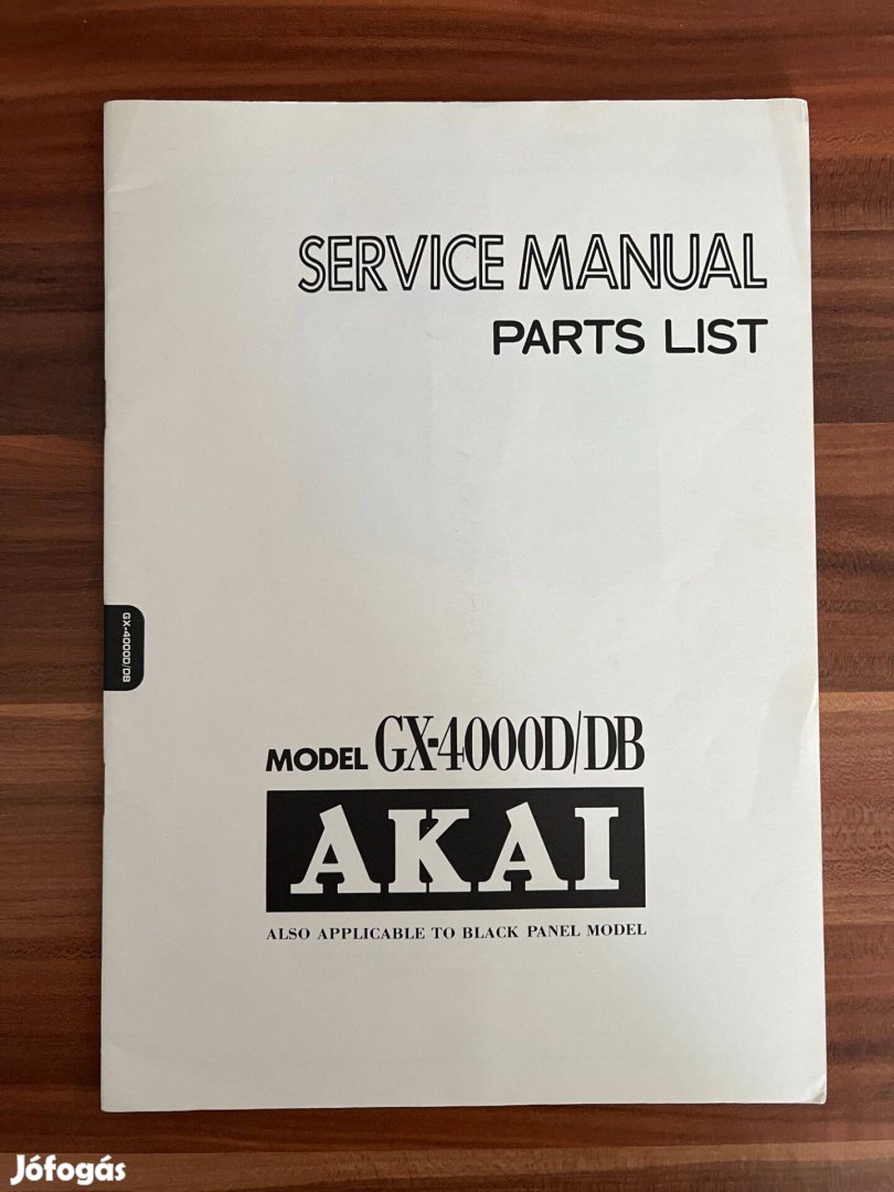 Akai Gx 4000 D / DB gyári eredeti szerviz könyv, utasítás, leírás