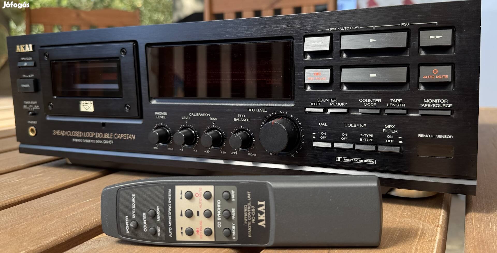 Akai Gx-67 magnó deck, távirányítóval