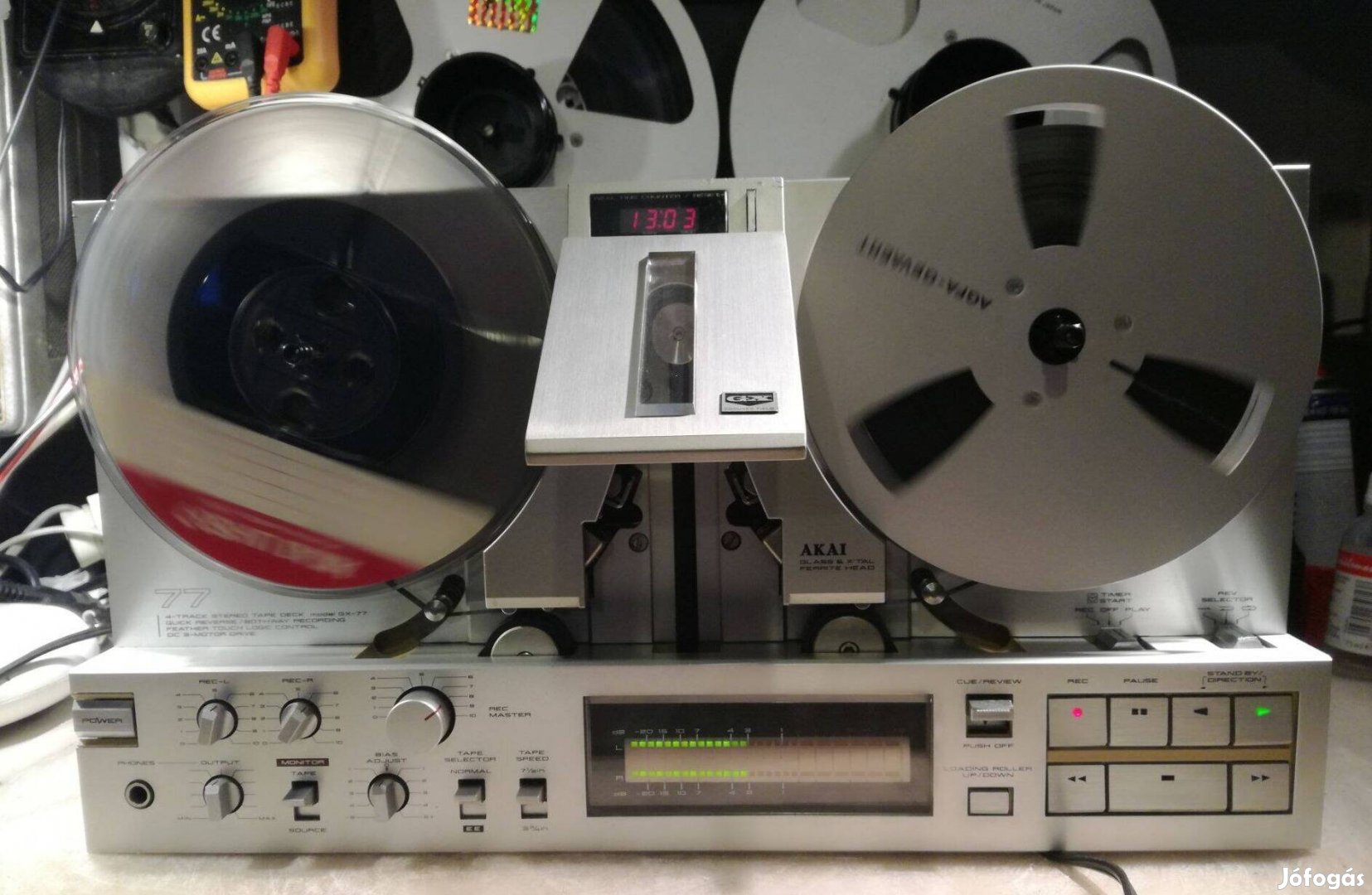 Akai Gx 77-es szalagos orsós magnó 1 év garanciával