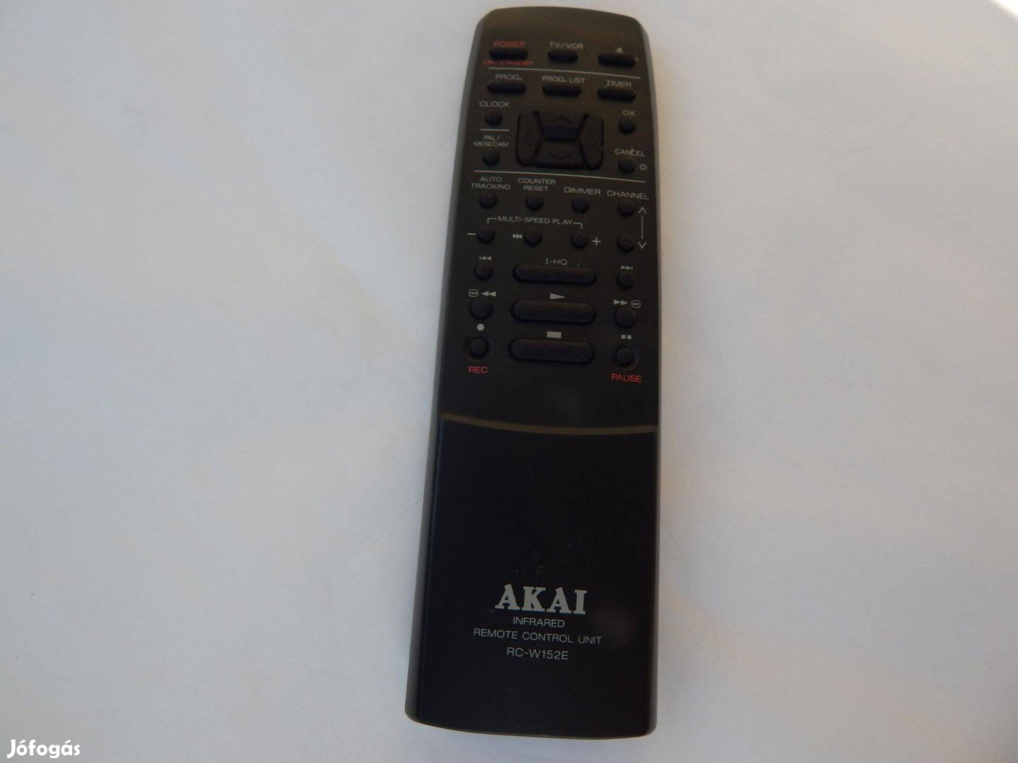 Akai RC-W152E tipusú VHS Videórekorder Távirányító Eredeti