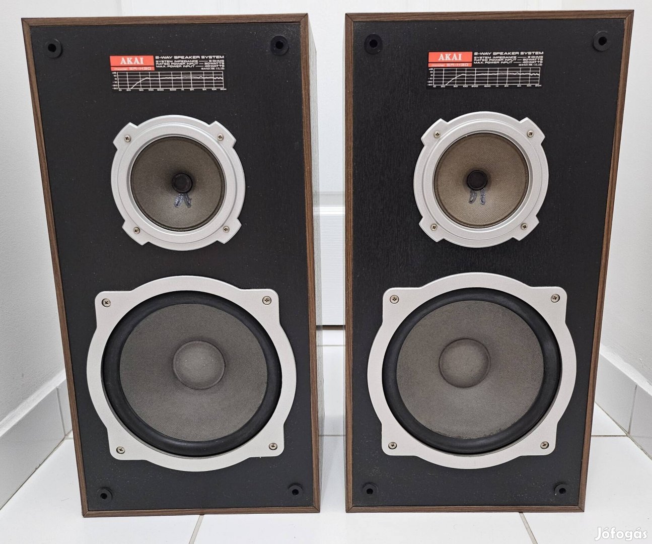 Akai SR-H30 Hangfalpár 20cm mély szép újszerű 