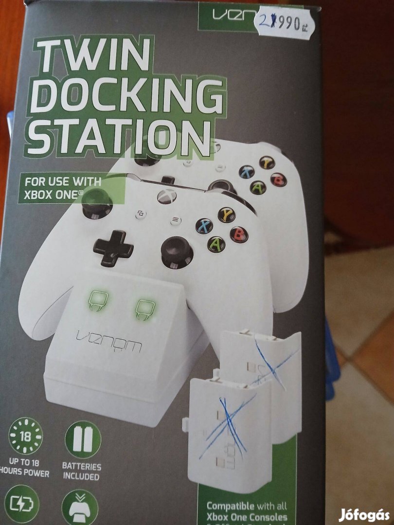 Akció 32. Xbox One Venom Fehér Controller Töltőállomás ( aksi nélkül)